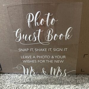 Clear Acrylic Photo Guest Book Sign